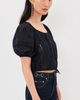 Ulla Johnson Ulla Johnson Clara Short Sleeve Cotton Top Noir - 4