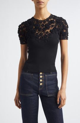 Ulla Johnson Ulla Johnson Clelia Rib Knit Crochet Top