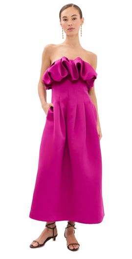 Ulla Johnson Ulla Johnson Cosima Strapless Satin Dress Orchid