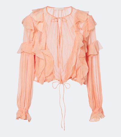 Ulla Johnson Ulla Johnson Delfina ruffled silk chiffon blouse
