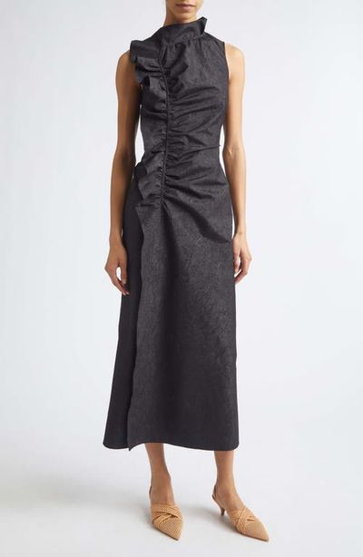 Ulla Johnson Ulla Johnson Demetria Ruffle Detail Taffeta Cocktail Dress