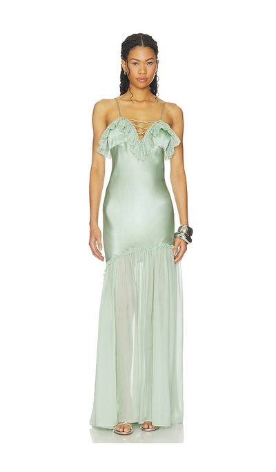 Ulla Johnson Ulla Johnson Elaria Cami Silk Gown With Lace Up