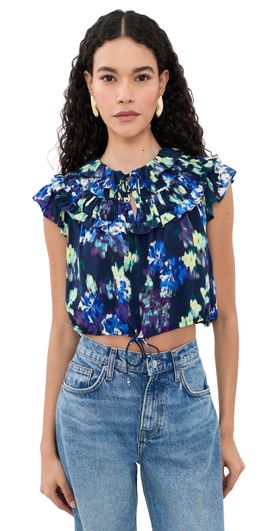 Ulla Johnson Ulla Johnson Eleonore Silk Top Evening Bloom