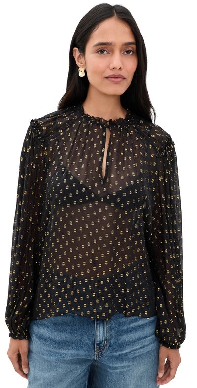 Ulla Johnson Ulla Johnson Elspen Silk Blouse Noir