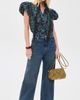 Ulla Johnson Ulla Johnson Estela Short Sleeve Cotton Top Midnight - 5