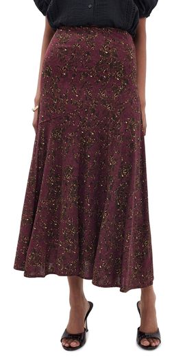 Ulla Johnson Ulla Johnson Fiona Jersey Skirt Claret Floral