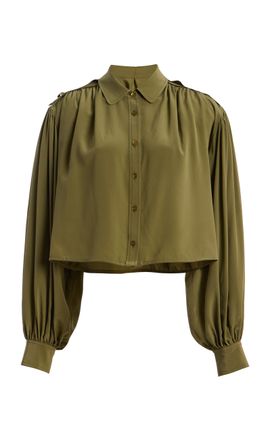 Ulla Johnson Ulla Johnson Fiore Silk Cropped Blouse