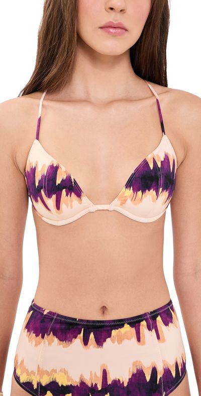 Ulla Johnson Ulla Johnson Floria Tie Bikini Top Quarry