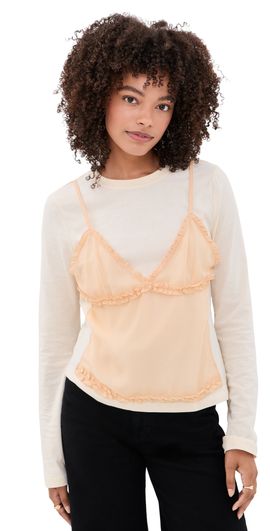 Ulla Johnson Ulla Johnson Freda Long Sleeve Cotton Top Pearl
