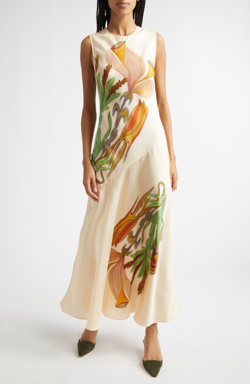 Ulla Johnson Ulla Johnson Gaea Botanical Silk Midi Dress