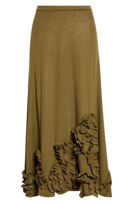Ulla Johnson Ulla Johnson Heloise Ruffle Wool Midi Skirt