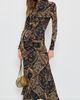 Ulla Johnson Ulla Johnson Ida Long Sleeve Jersey Dress Twilight Paisley - 5