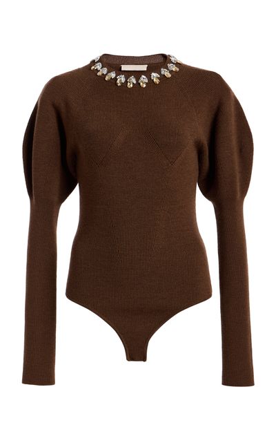 Ulla Johnson Ulla Johnson Imara Embellished Wool Bodysuit
