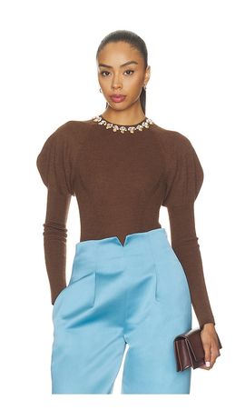 Ulla Johnson Ulla Johnson Imara Wool Bodysuit With Embellishments