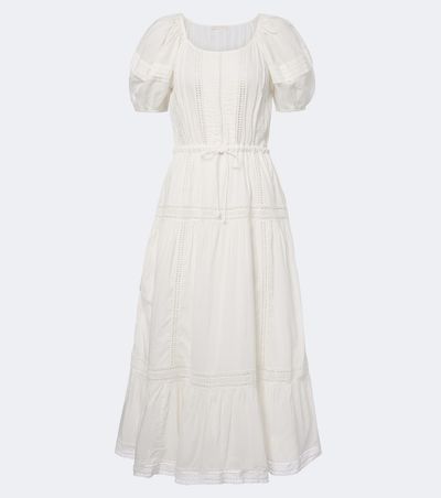 Ulla Johnson Ulla Johnson Isolde embroidered tiered cotton midi dress