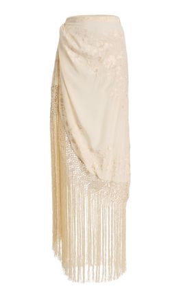 Ulla Johnson Ulla Johnson Lark Fringed Silk Maxi Skirt