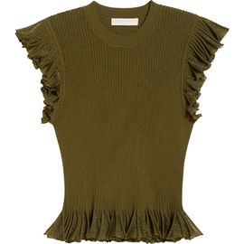 Ulla Johnson Ulla Johnson Leila Ruffle Cap Sleeve Sweater