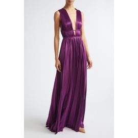 Ulla Johnson Ulla Johnson Lena Pleat Satin Gown