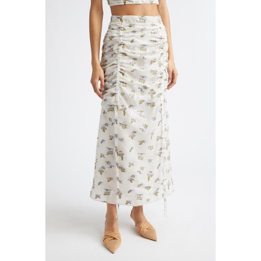 Ulla Johnson Ulla Johnson Liora Floral Organza Midi Skirt