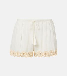 Ulla Johnson Ulla Johnson Liya crochet-trimmed cotton shorts