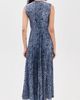 Ulla Johnson Ulla Johnson Malin Short Sleeve Satin Dress Lapis - 3
