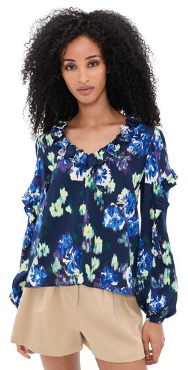 Ulla Johnson Ulla Johnson Marguerite Silk Blouse Evening Bloom