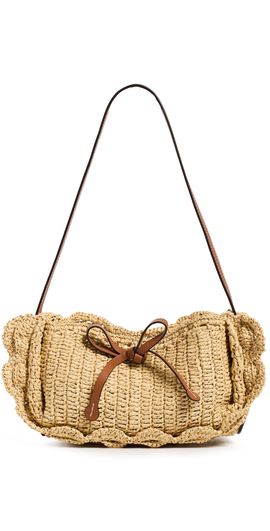 Ulla Johnson Ulla Johnson Marina Raffia Scallop Shoulder Bag Natural One