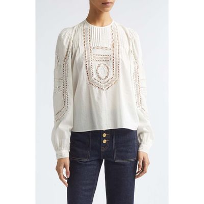 Ulla Johnson Ulla Johnson Marlowe Long Sleeve Cotton Top