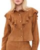 Ulla Johnson Ulla Johnson Matilde Ruffle Suede Jacket Cognac - 1