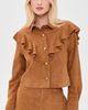 Ulla Johnson Ulla Johnson Matilde Ruffle Suede Jacket Cognac - 3