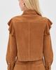 Ulla Johnson Ulla Johnson Matilde Ruffle Suede Jacket Cognac - 4