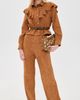 Ulla Johnson Ulla Johnson Matilde Ruffle Suede Jacket Cognac - 6