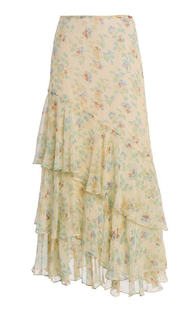 Ulla Johnson Ulla Johnson Meadow Silk Layered Midi Skirt