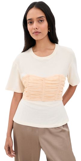 Ulla Johnson Ulla Johnson Mila SS Cotton Top Pearl
