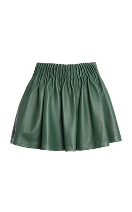 Ulla Johnson Ulla Johnson Monika Gathered Leather Mini Skirt