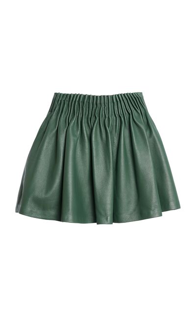 Ulla Johnson Ulla Johnson Monika Gathered Leather Mini Skirt