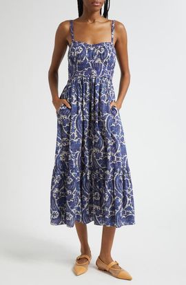 Ulla Johnson Ulla Johnson Nadine Floral Cotton Blend Sundress