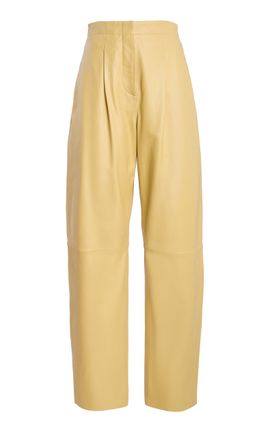 Ulla Johnson Ulla Johnson Nathalie HighRise Leather BarrelLeg Pants