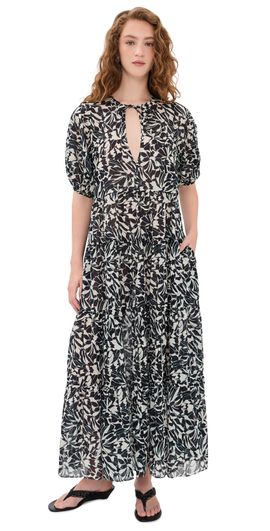 Ulla Johnson Ulla Johnson Neera Short Sleeve Coverup Dress Mercury