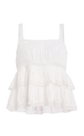Ulla Johnson Ulla Johnson Nora Cotton Tiered Cami