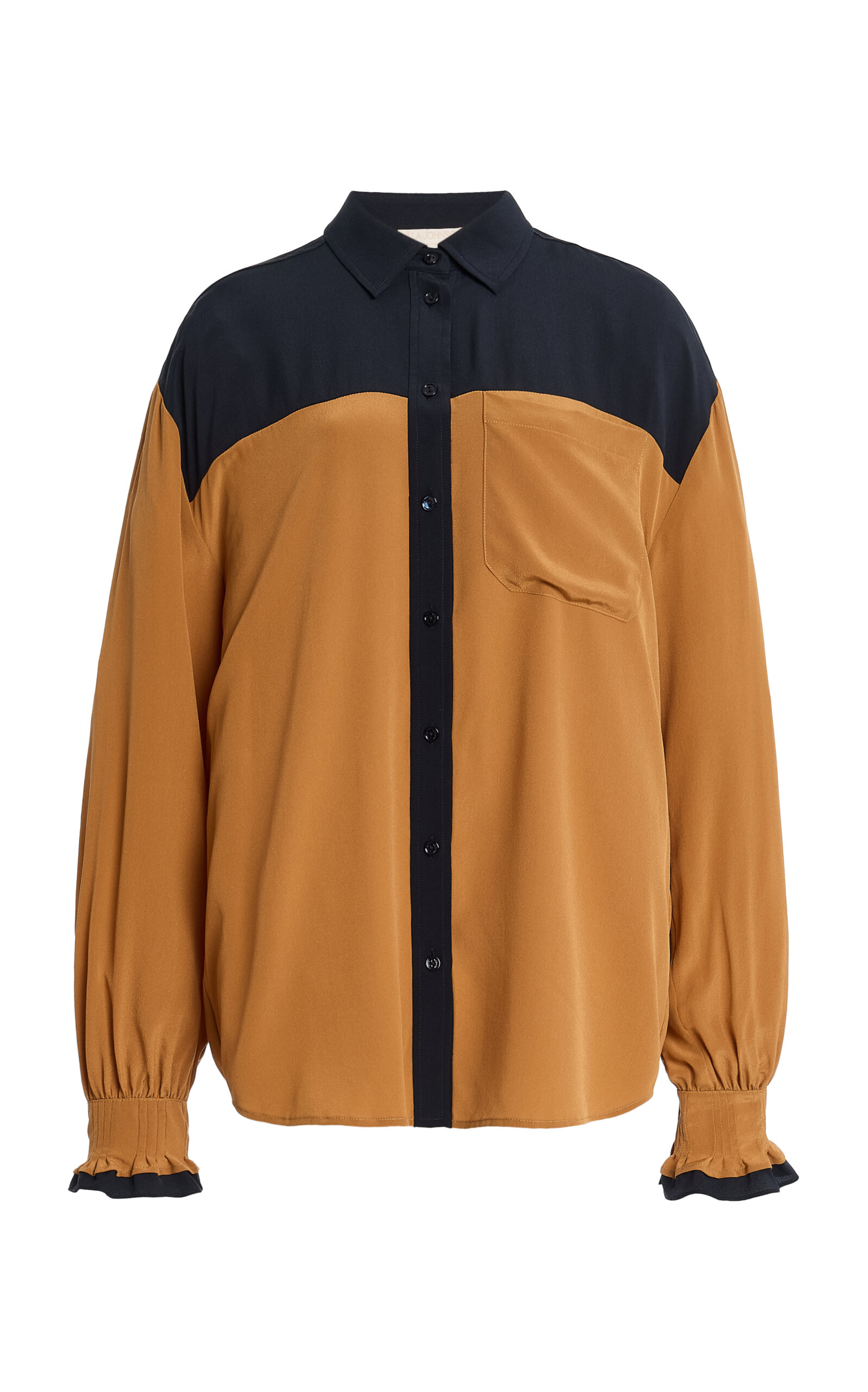 Ulla Johnson Ulla Johnson Nova Colorblock Silk Blouse