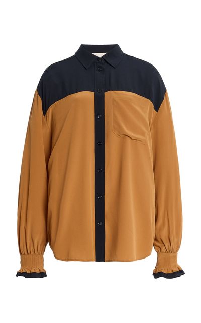 Ulla Johnson Ulla Johnson Nova Colorblock Silk Blouse
