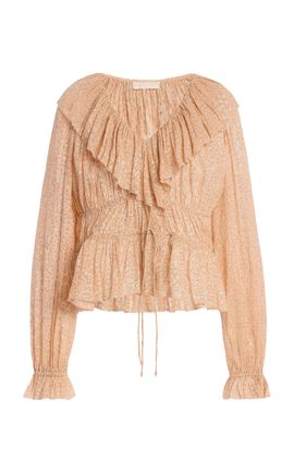 Ulla Johnson Ulla Johnson Odilia Ruffled SilkBlend Top