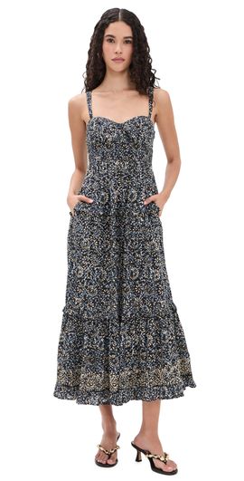 Ulla Johnson Ulla Johnson Ophelia Sleeveless Cotton Dress Midnight Bloom