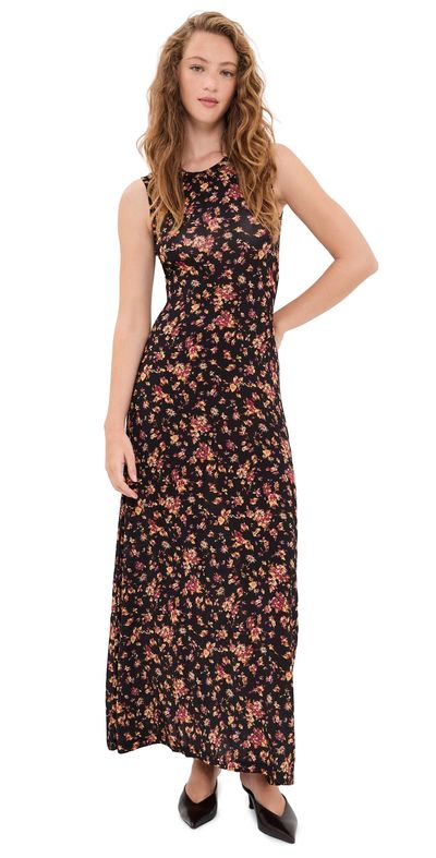 Ulla Johnson Ulla Johnson Orla Sleeveless Jersey Dress Noir Floral