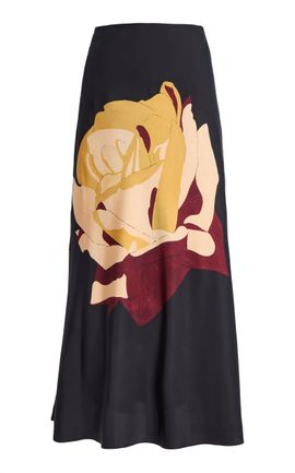 Ulla Johnson Ulla Johnson Pera Printed Silk Midi Skirt