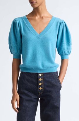 Ulla Johnson Ulla Johnson Reina Puff Sleec Cashmere Sweater