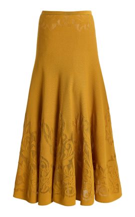 Ulla Johnson Ulla Johnson Rosina Patterned Knit Midi Skirt