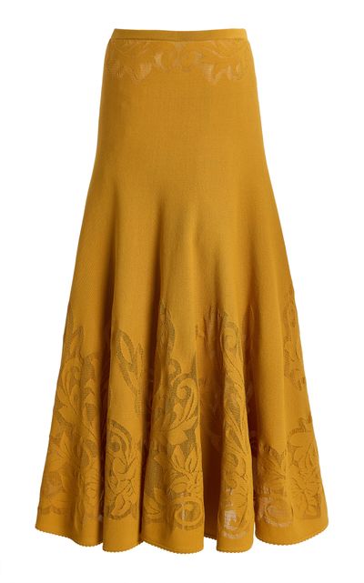 Ulla Johnson Ulla Johnson Rosina Patterned Knit Midi Skirt