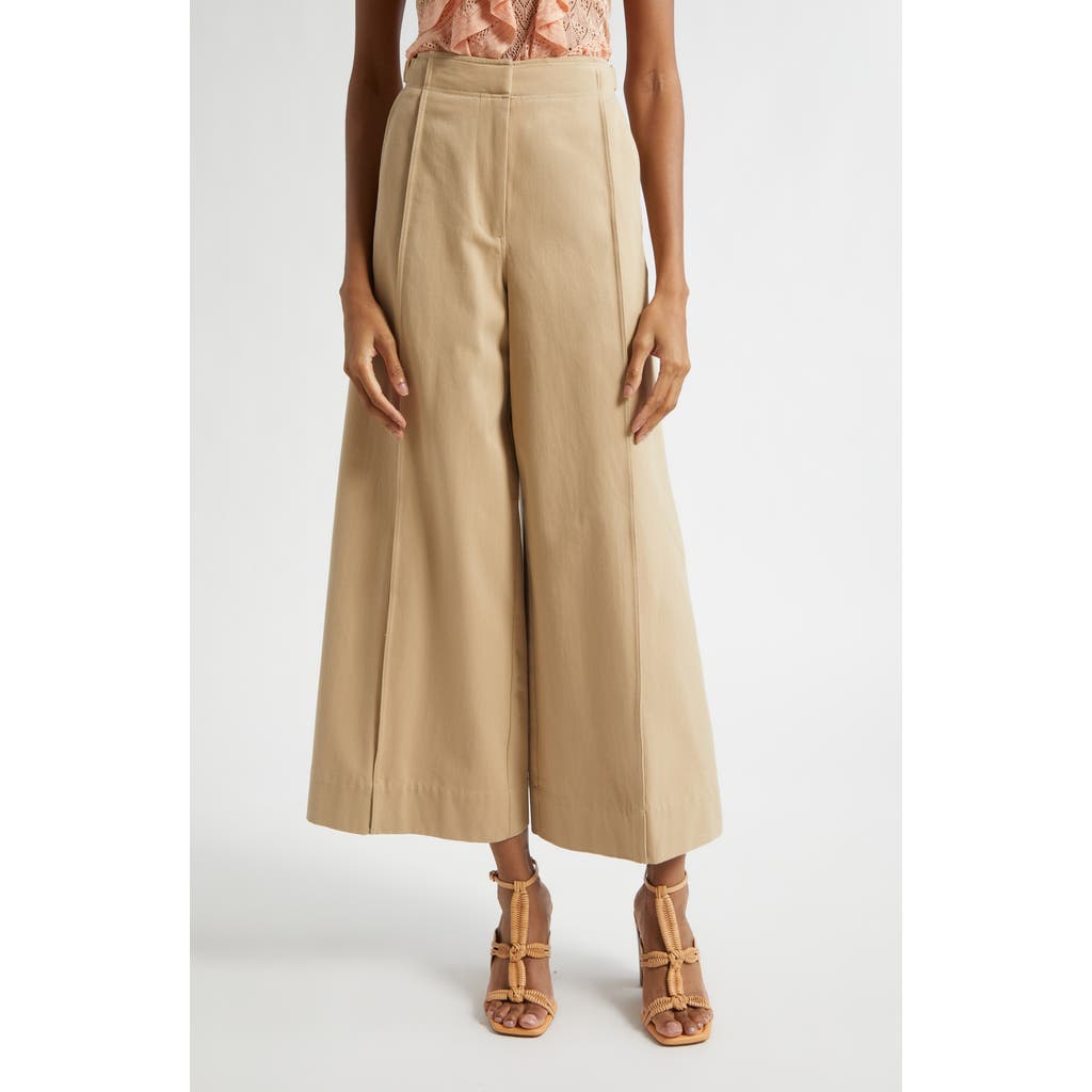 Ulla Johnson Ulla Johnson Sascha Crop Twill Wide Leg Pants